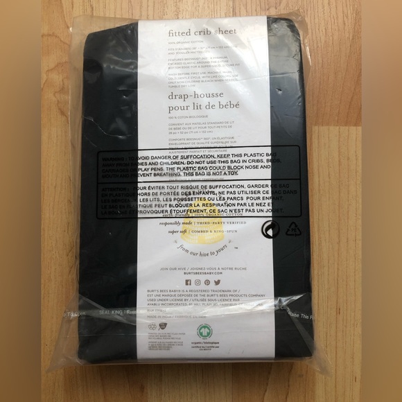 Burt’s Bees Baby Fitted Crib Sheet - Picture 2 of 2